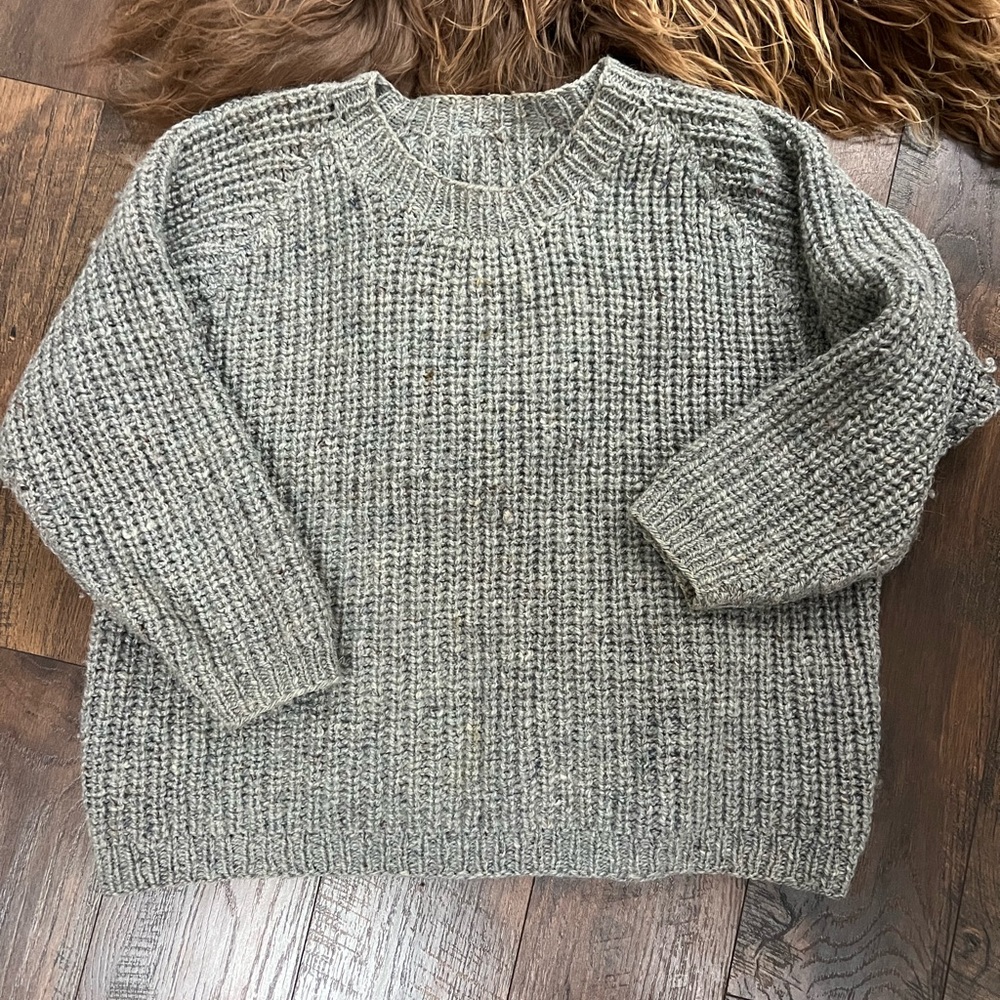 Vintage hand knit oversized wool sweater